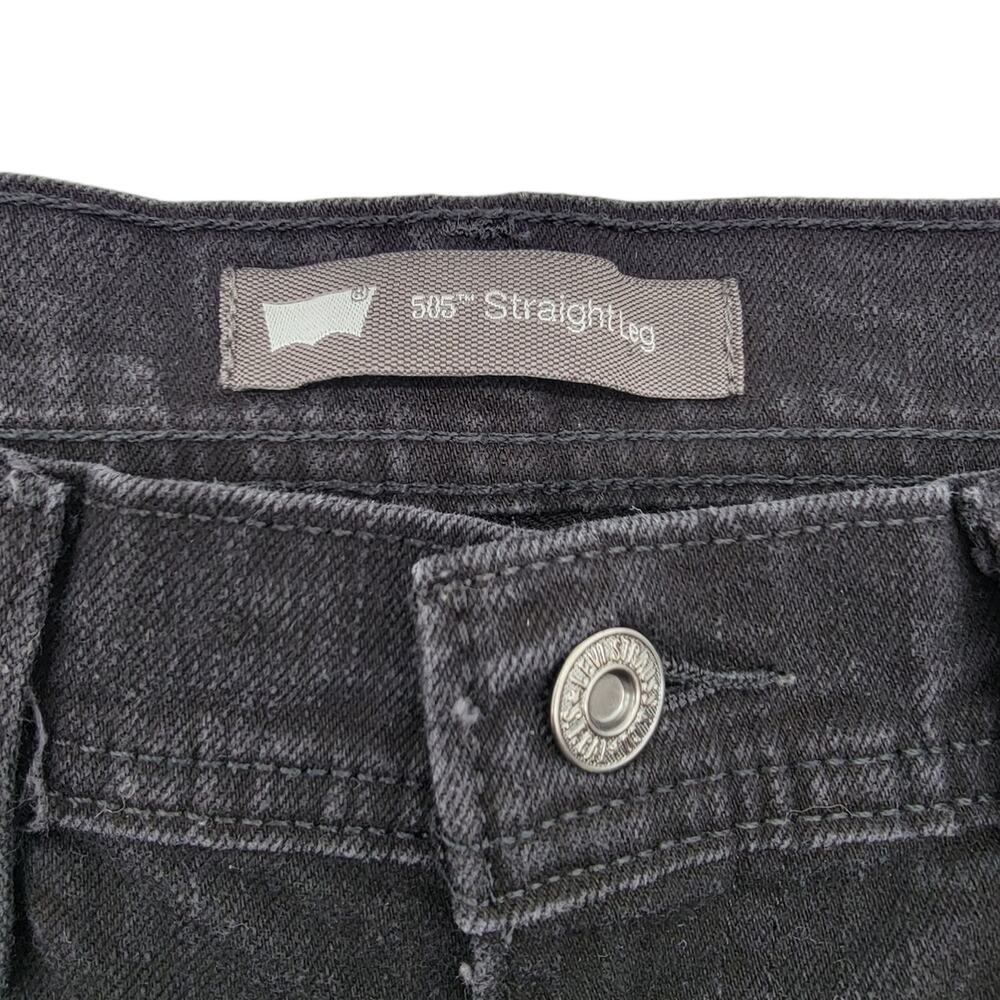LEVI'S 505 Black Tab Black Patch Straight Leg Zip Fly Jeans - Size 6M - Picture 6 of 8